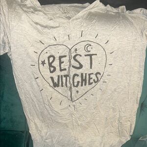 Gray 'Best Witches' Graphic Tee